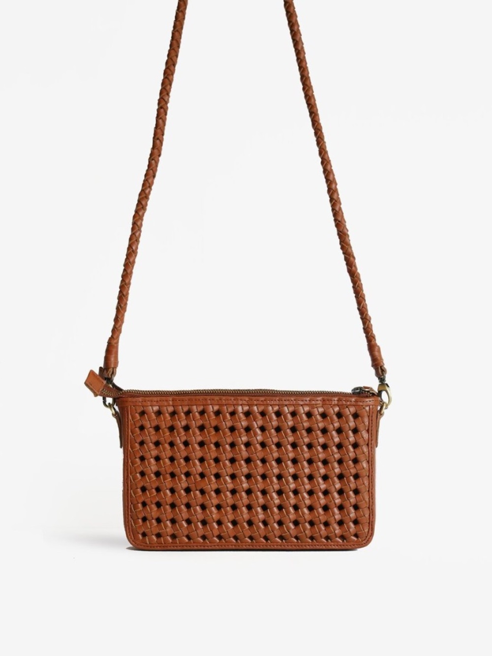 Bembien Nora Crossbody Woven Leather Purse in Sienna - Picture 3 of 13